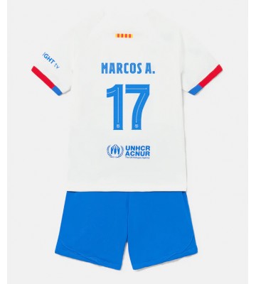 Barcelona Marcos Alonso #17 Koszulka Wyjazdowych Dziecięca 2023-24 Krótki Rękaw (+ Krótkie spodenki)